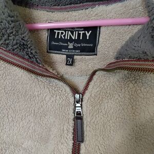 Trinity Taupe Sherpa Zip-Up